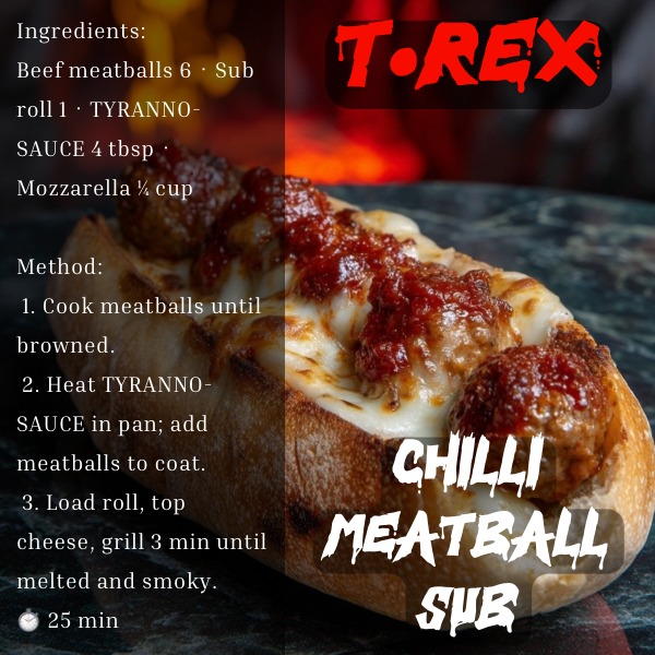 TYRANNO SAUCE Free Recipe Cards