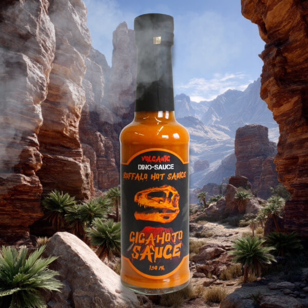 GIGANOTO SAUCE DINOSAUR VOLCANIC HOT SAUCES