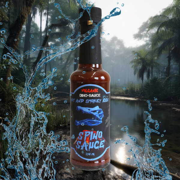 SPINO SAUCE DINOSAUR VOLCANIC HOT SAUCE