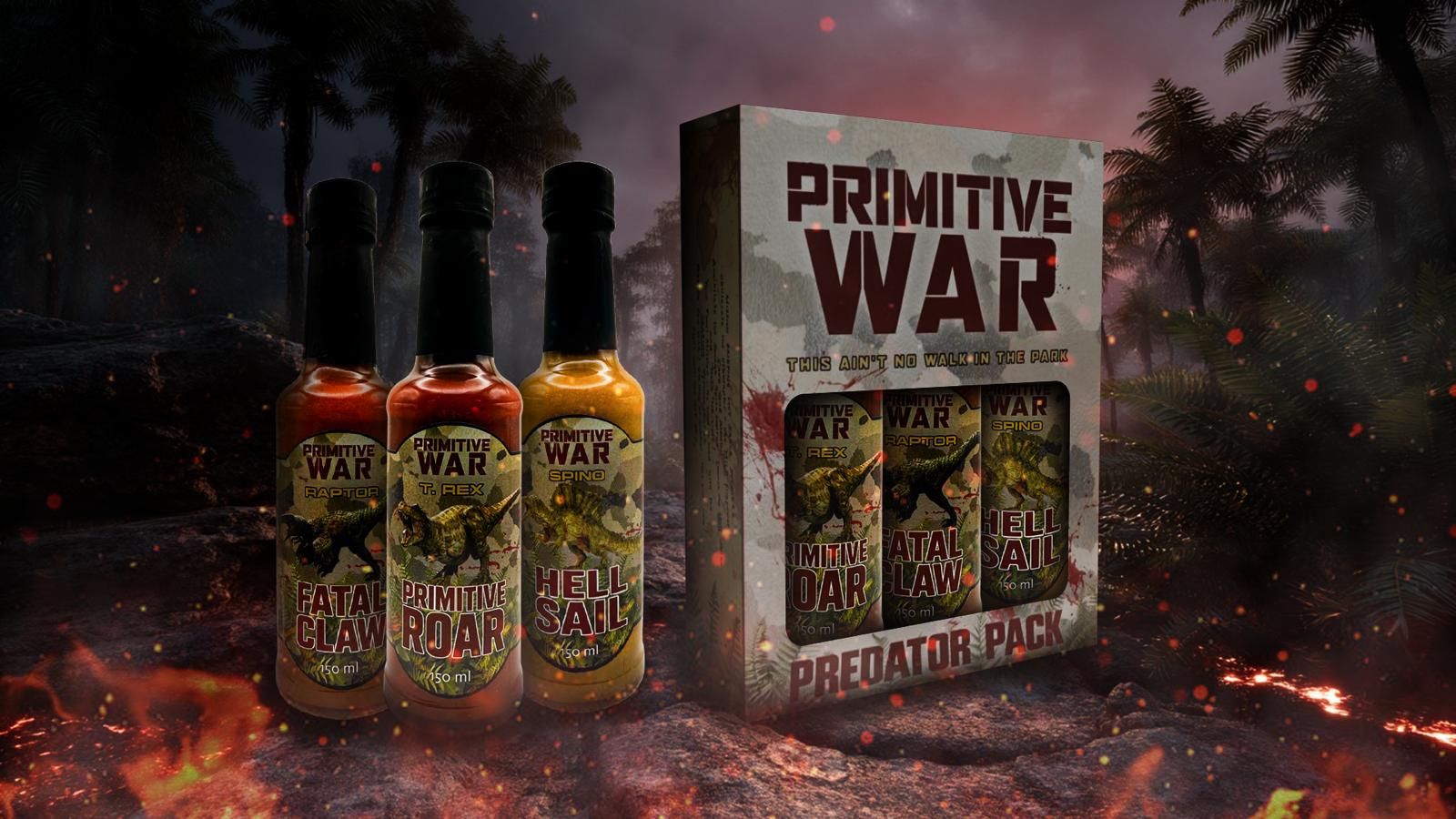 Primitive War Volcanic Hot Sauce Box Set